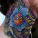 tattoo galleries/ - Organic Flower Neck Tattoo